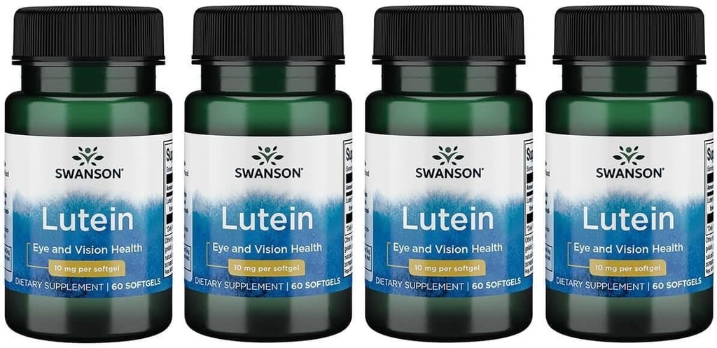 Swanson Lutein 10 Milligram 60 Sgels (4 Pack)