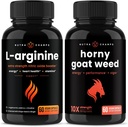 NutraChamps L-Arginine Capsules ve Horny Goat Weed Capsules 2 Pack Sche