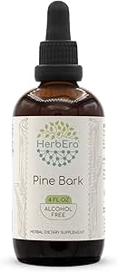 HerbEra Pine Bark B120 εκχύλισμα χωρίς αλκοόλη Βάμμα, συμπυκνωμένο υγρό σταγόνες Φυσικός φλοιός (Proanthocyanidin) Αποξηραμένος φλοιός 4 fl oz