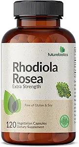 Futurebiyotiks Rhodiola Rosea Toz Adaptogen Herb Vegetarian Capsules, 120 Count