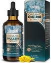 Mullein Drops for Lungs,Support Lung Cleanse/Detox & αναπνευστική λειτουργία για υγιή αναπνοή - Mullein Leaf Extract για Lungs-2 fl.oz