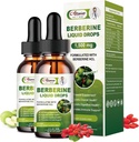 2 Pack Berberine Supplement Liquid Drops for Immune System & Digestive System Supports -Premium Berberine HCL 1500 mg with Pure Ceylon Cinnamon -4 Fl Oz Oz Oz