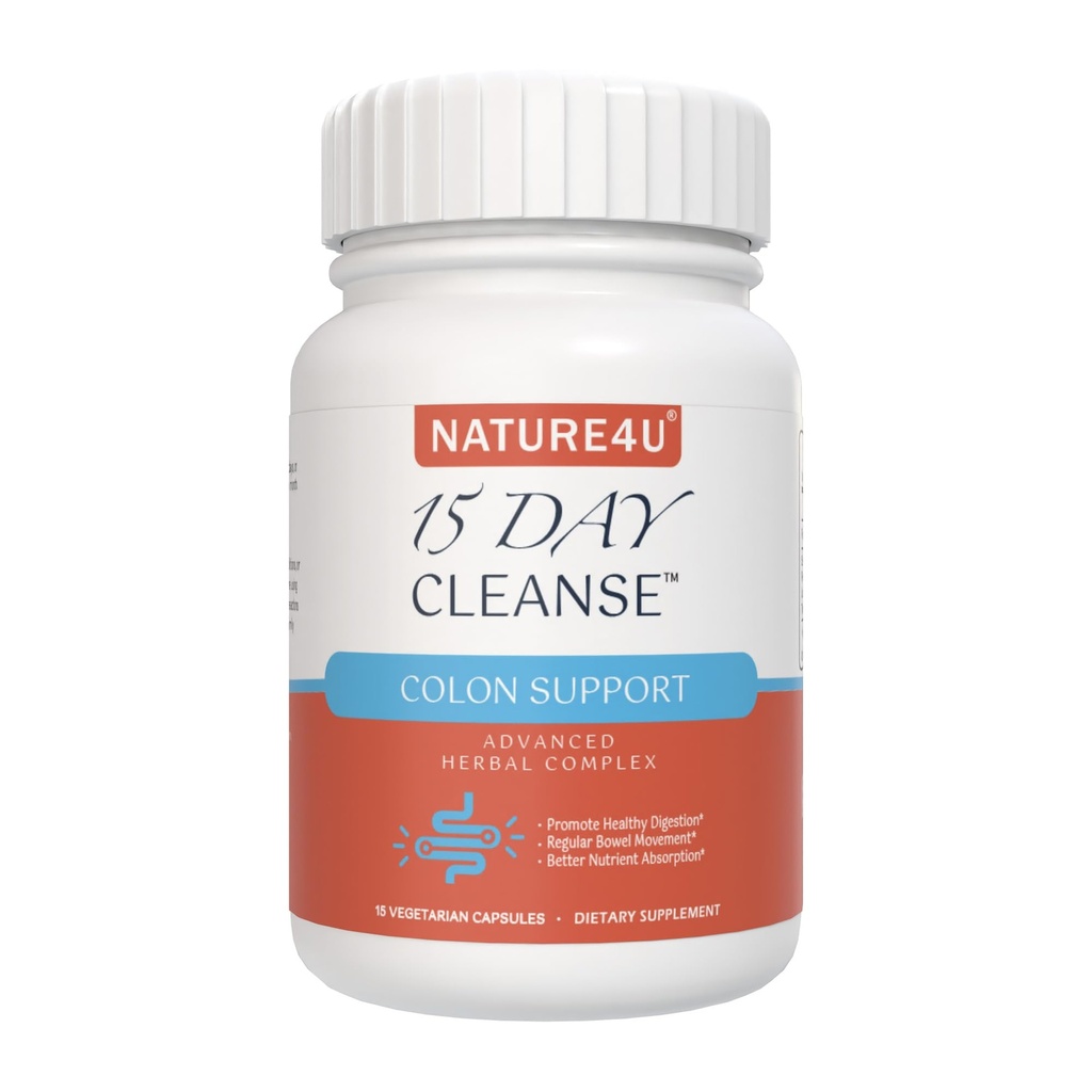 15 ημέρα καθαρισμού Gut Support, Advanced Gentle Daily Colon Cleanse Detox για γυναίκες & άνδρες με Senna, Cascara Sagrada, Psyllium Husk και Probiotic, 15 κάψουλες