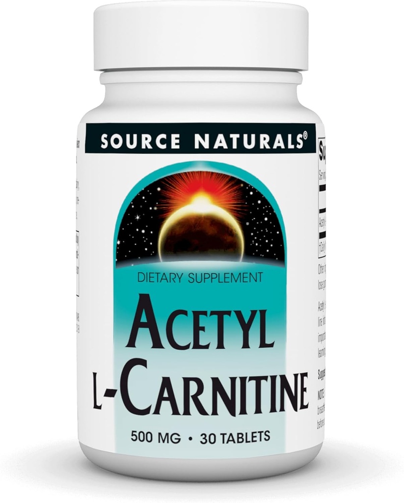 Source Naturals Acetyl L-Carnitine, 500 mg, 30 Tablet
