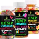 3PACK Hemp Gummies Premium-Hempoil Gummy Bears, Fruit Butterflies and Fresh Peach - For Sleep, Calm, Relax, Muscles, Back, Discomfort, Inflammation-Do USA