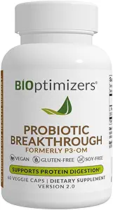 BiOptimizers Probiyotik Breakthrough – Lactobacillus Plantarum OM Probiyotiks & Prebiyotiks Health Supplement for Gut, Digestive & Immune Support Probiyotiks for Women Men Elderly- 60 Vegan Capsules