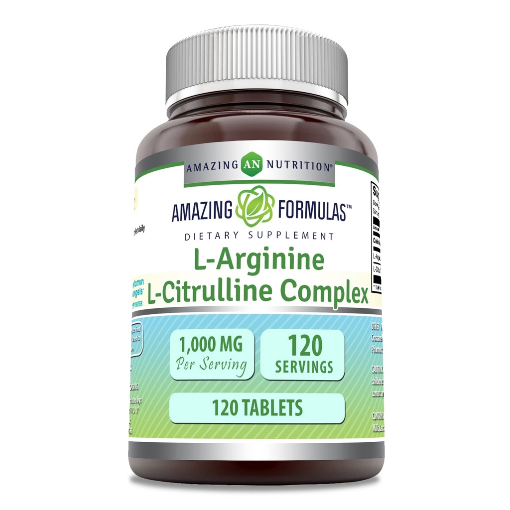 Amazing Formulas L-αργινίνη/L-Citrulline Complex 1000mg 120 Tablets Supplement
