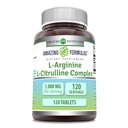 Amazing Formulas L-αργινίνη/L-Citrulline Complex 1000mg 120 Tablets Supplement