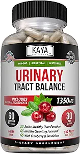 Kaya Naturals - D-Mannose - Urinary Tract UT Cleanse & Bladder Health - Cranberry, Hibiscus & Dandelion Root - D Mannose Capsules Cranberry Supplement - 60 Veggie Capsules