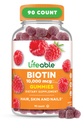 Lifeable Biotin Gummies | 10.000mcg | Great Tasting Hair Skin and Nails Gummies | GMO-Free Vegan Biotin Supplement | Saç Skin ve Nails For Women | 90 Gummies