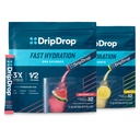 DripDrop Hydration - Elektrolyte Toz Paketleri - Watermelon & Lemon Sche - 64 Count
