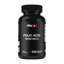 Vitabod Folic Acid 1 mg (1000 mcg) (Vitamin B9) - 500 Vegetarian Tablets - an Essential Prenatal and Postnatal Vitamin
