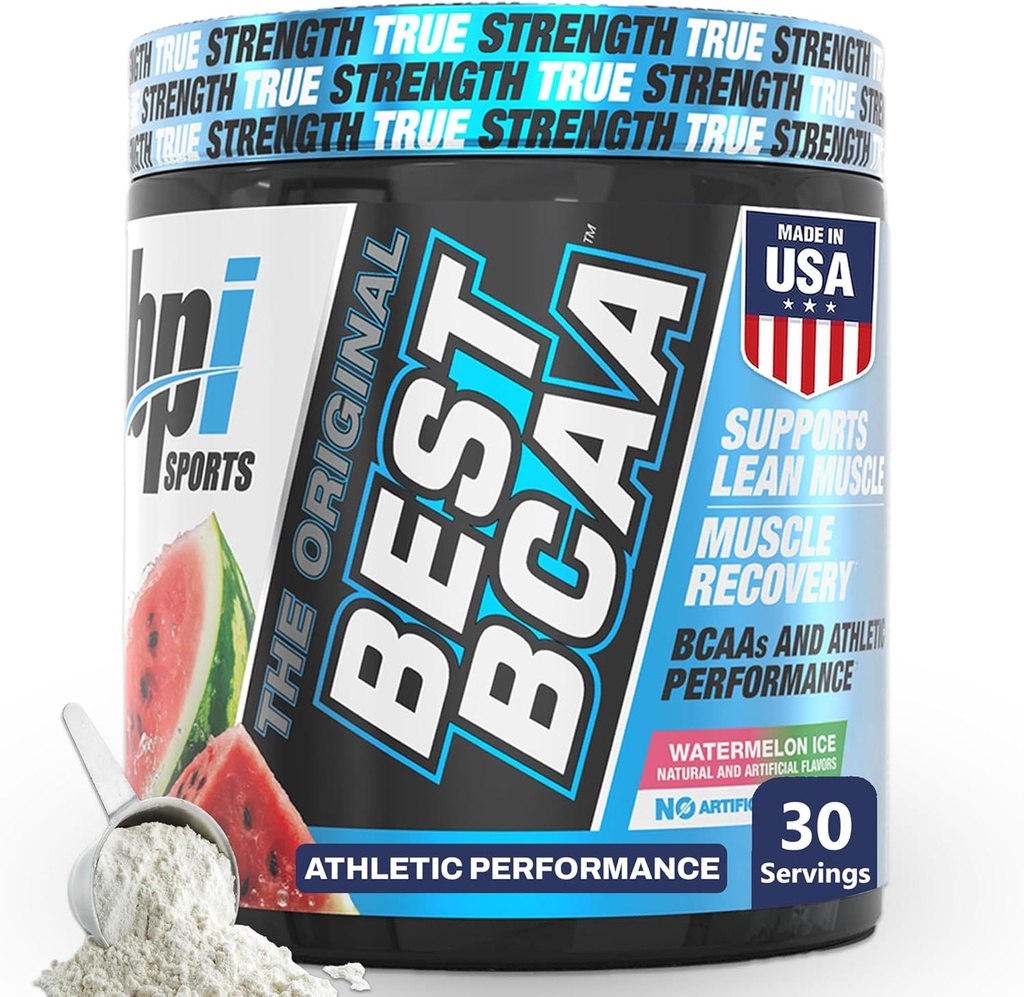 BPI Sports Best BCAA Toz - Kas Kurtarma Desteği - Branşlı Zincirler | Protein ve Kas Bina Blokları - Post Workout Recovery - Hydration - Watermelon Buz, 30 Hizmet