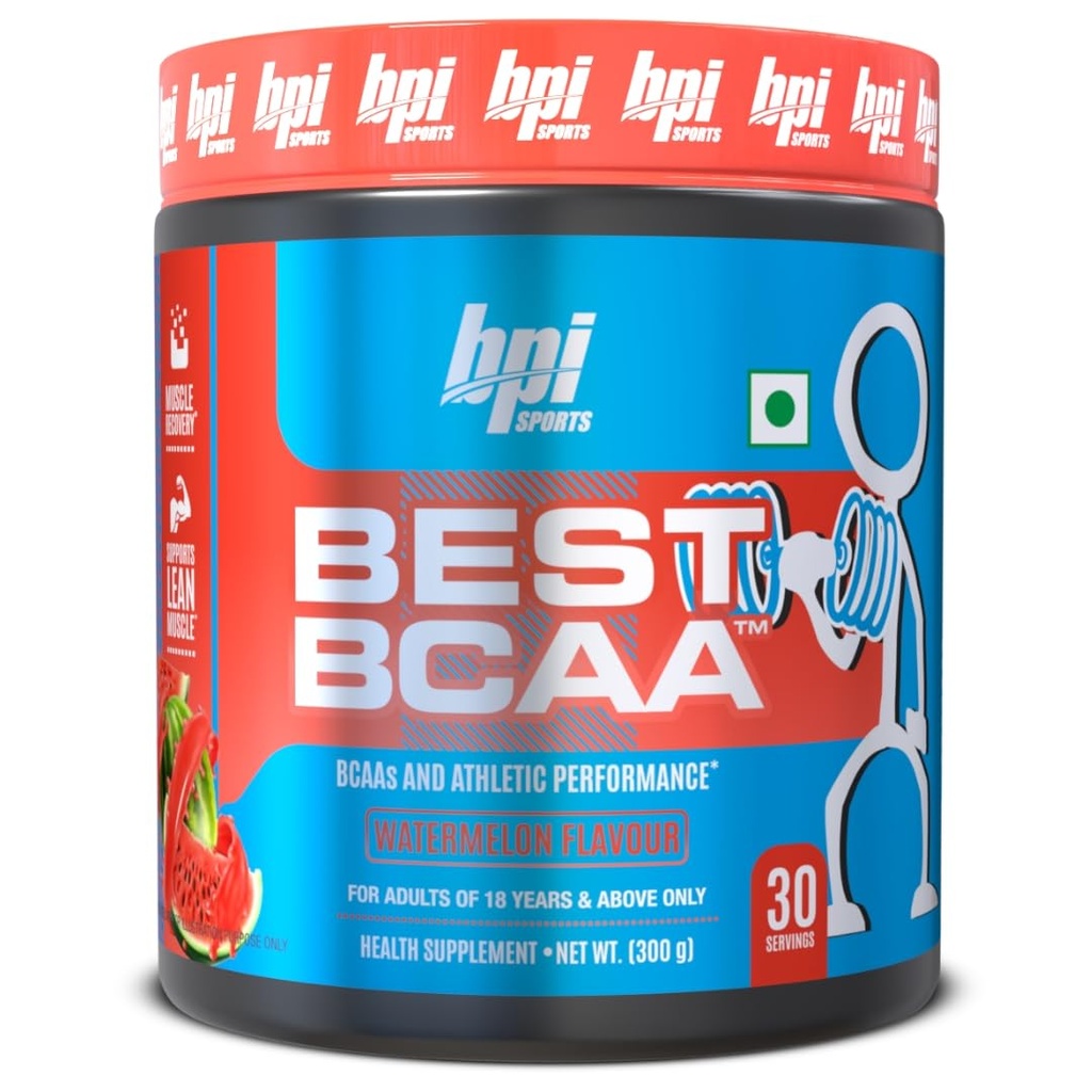 BPI Sports Best BCAA Toz - Kas Kurtarma Desteği - Branşlı Zincirler | Protein ve Kas Bina Blokları - Post Workout Recovery - Hydration - Watermelon Buz, 30 Hizmet