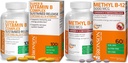 Bronson Methyl B12 5000 mcg Βιταμίνη B12 Methylcobalamin Lozenges + Super B Vitamin B Complex Παρατεταμένη αργή απελευθέρωση