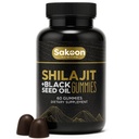 Pure Shilajit Gummies για άνδρες και γυναίκες, Shilajit με μαύρο λάδι σπόρων, υψηλής ισχύος καθαρός ιμαλαΐων Resin για την ενέργεια, ανοσοποίηση υποστήριξη, και Γνωστική λειτουργία, εργαστήριο δοκιμαστεί μασώμενα