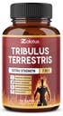 Tribulus Terrestris Capsules with Ashwagndha, Panax Ginseng, Saw Palmetto, Maca, Shilajit - 90 Capsules - 3 Ay Supply