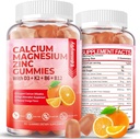 Immune Support (120 Counts) için Kadınlar ve Erkekler için D3 & B12 Vitamin D3 & B12 Vitaminleri ile Şeker Ücretsiz Kalsiyum Magnezyum Supplement Gummies with Vitamin D3 & B12 for Women and Men High Abasedis Magnezyum Supplement for Immune Support (120 Counts)