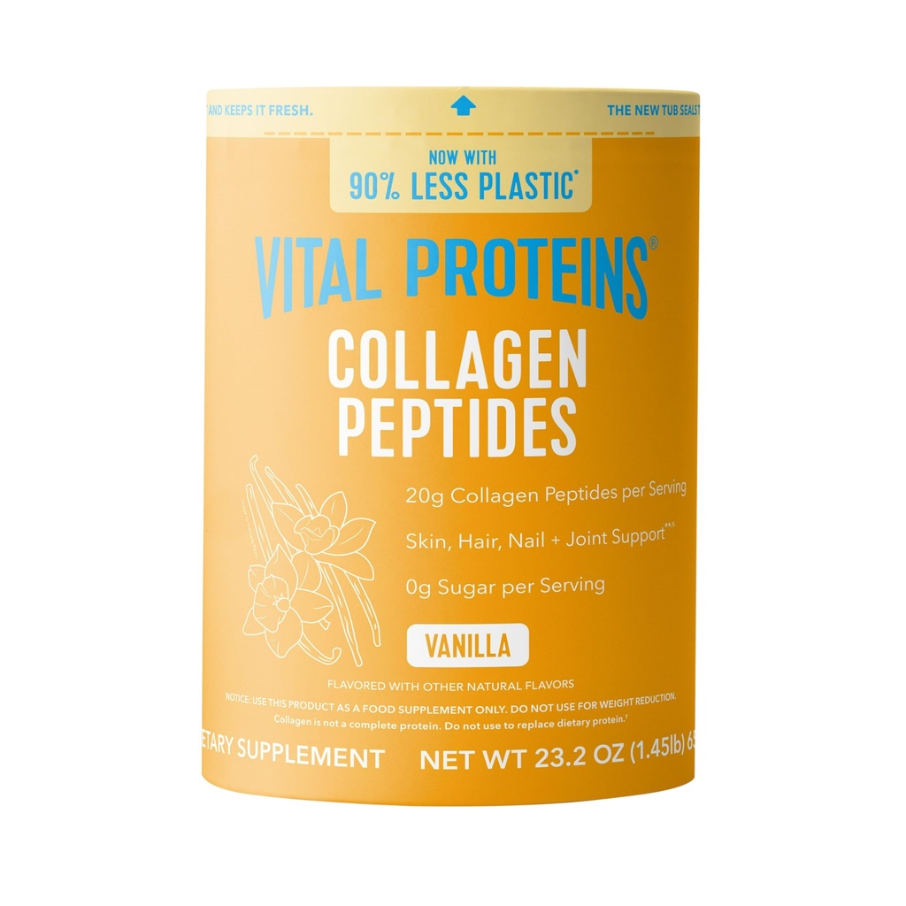 Vital Proteins Collagen, Toz - Grass Fed Collagen Peptides for Hair, Nail, Skin, Bone & Joint Health, Vanilla, 23.2 Ounces