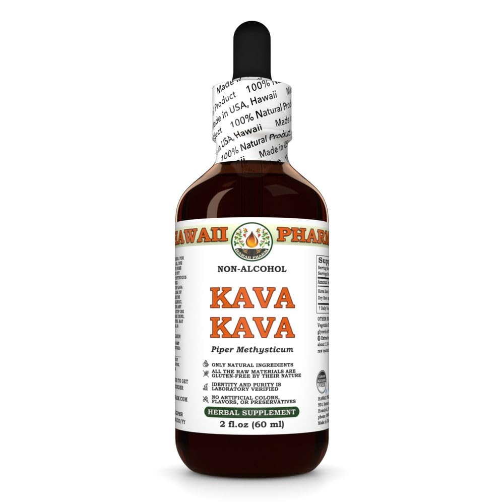 Hawaii Ferisi Kava Alkol Özgür Madde, Kava Kava (Piper Methysticum) kıl Kök Glycerite Natural Herbal Supplement 2 oz