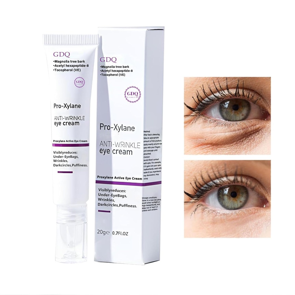 GDQ Anti-Wrinkle Eye Cream,Korea Active Anti-Wrinkle Eye Cream,Anti-Aging, Anti-Oxidation,Fade Fine Lines,Reduces Under-Eye Bags, Dark Circles & Puffiness for Youthful,20 g / 0.7 oz