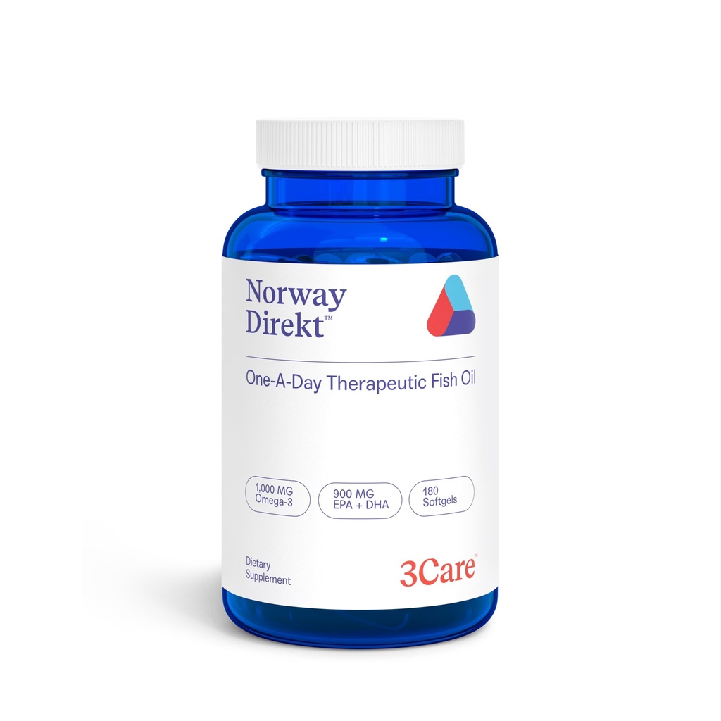 Norveç Direkt Omega-3 Fish Oil 2 yumuşakgel / 1060 mg EPA, 740 mg DHA (2 Soft-Gel Servis) Farm Grade (180 Softgels)