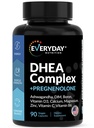 DHEA Micronized 200 mg Kompleksi Pregnenolone 100 mg Supplement for Men & Women with Ashwagandha, DIM, Magnezyum, Boron,uba, çinko, D3, C ve B6 Hormon Desteği - ABD 90 Capsules