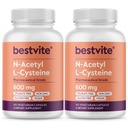 N-Acetyl L-Cysteine 600 mg (NAC) (120 Vejetaryen Capsules) (120 x 2) - Stearates - Vegan - No Fillers - No Silica - No Gelatin - Gluten Free - Non GMO
