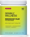 Sparkle Wellness VERISOL Bioaktif Hydrolyzed Collagen Peptides | C & Hyaluronic Acid for Hair, Skin, and Nail Health | Skin Boost Plus (Mixed Berry) [50-Serves]