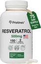 PRISTINE'S Resveratrol 500MG 75 Day Supply Anti Aging Antioksi & Heart Health Supplement Capsules - Brain & Lung Health Faydaları