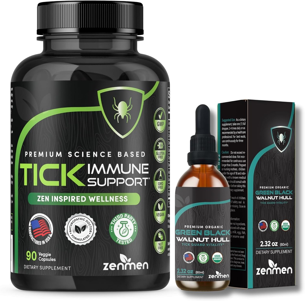 Zenmen Immune Support Sche: Tick Immune Support and Green Black Walnut Tincture