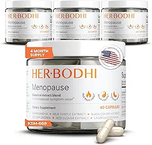 Erkeklero- Menopause Hormonal Balance for Women, Estrogen Soy Isoflavones Menopause Supplement for Women, Ashwagandha, Black Cohosh Hot Flashes Menopause Relief, Night Sweats Relief 240Caps