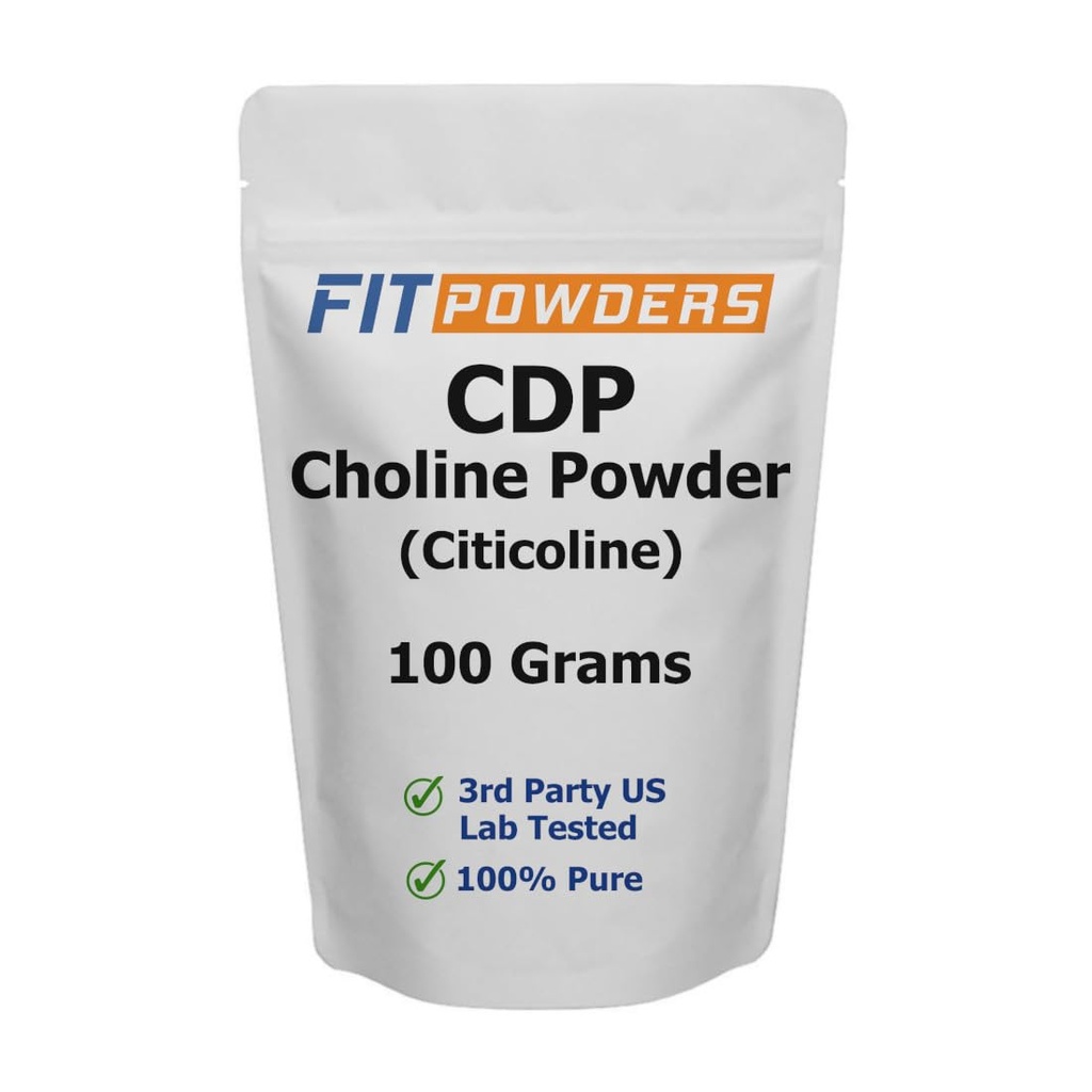 Citicoline Toz, CDP Choline Toz Pure ile Scoop, Non-GMO, Memory ve Learning (100 Grams) için Bilişsel Tamam