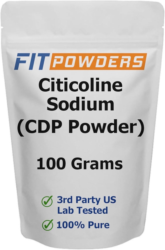 Citicoline Toz, CDP Choline Toz Pure ile Scoop, Non-GMO, Memory ve Learning (100 Grams) için Bilişsel Tamam