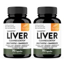 Sandhu'nun Liver Cleanse Detox & Tamir Desteği | 70 Capsules (Pack of 2) | Liver Health | Süt Butle Dandelion Root Andrographis için 8 Minerals
