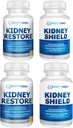 Kidney Rest & Kidney Shield 4-Pack Pack Pills - Natural Kidney Support Supplement for Kidney Cleanse Detox & Tamir - Kidney Function & Kidney Health Supplement to Support Kidney Function
