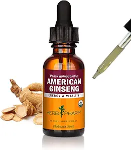 Herb Pharm Certified Organic American Ginseng Extract - 1 ουγγιά