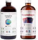 LIQUIDHEALTH Multivitamin & Nörologic Nootropic Liquid Index for Yetişkinler - Boost Immune Support, Find Memory, Focus & Concentration - Vegan, Non-GMO, Made in USA