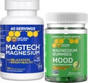 Doğal Stacks Magtech Magnezyum + Mood Gummies Sche - 4 Magnezyum Formları - Rahatlama, Beyin Sağlığı ve Stres Desteği * - 210 Toplam Parça