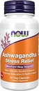 NOW Supplements, Ashwagandha Stress Relief, Mood and Sleep Support*, with Clinically Studied Lactium®, Promotes Relaxation & Restful Sleep*, 60 Veg Capsules