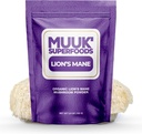 MUUK'un SFOODS | Pure Organic Lion's Mane Mushroom Toz | Brain-Boosting, USA- Made | 3.5 oz (100g), 60 Hizmet