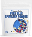 Μπλε σκόνη Spirulina καθαρό από μπλε πράσινη άλγη Μεγάλη για smoothies Ψήσιμο Vegan φυσικό χρώμα τροφίμων Phycocyanin 2 oz 57g έως 70 υπηρεσίες