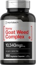 Horbäach Horny Goat Weed Complex | 10,340 mg | 180 Capsules | Vegetarian, Non-GMO ve Gluten Free Formula Tribulus, Maca, Yohimbe ve L-Arginineine