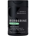 Sports Research Berberine - Herbal Ayurvedic Μεταβολική Υγεία Υποστήριξη - 500 mg - 60 Κάψουλες - Vegan Certified, Gluten-free, Non-GMO