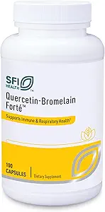 Klaire Labs SFI Health Quercetin-Bromelain Forte - Immune & Mevsimlik Destek Enzymes with Pancreatic, Proteolytic, Bromelain, Papain Enzymes & Bioflavonoids (100 Capsules)