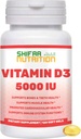 SHIFAA NUTRITION Halal Vitamin D, Halal Vitamin D3, 5000 IU Softgels, 120 Hizmet. Non-GMO, Gluten-Free, Supports: Structure, Bones, Teeth, Heart, Muscle & Immune Functions