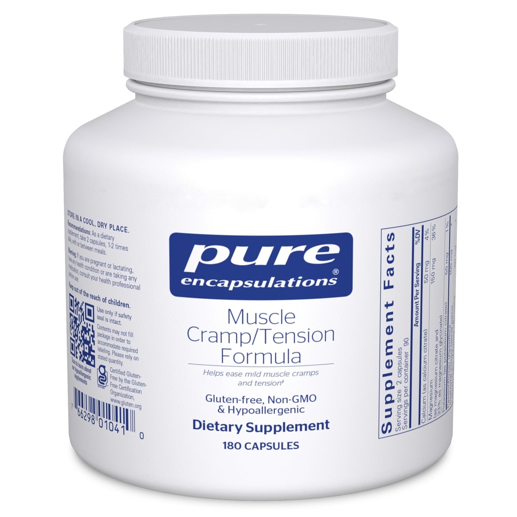 Pure Encapsulations Muscle Cramp/Tension Formula | Hypoallergenic Supplement to Reduce Occasional Muscle Cramps/Tension and Promote Relaxation | 180 Capsules