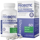 Bronson Men's Probiyotik 50 Milyar CFU Plus Prebiyotik with Ashwagandha, Fenugreek & Çinko, Sağlıklı Digestion & Immune Function Non-GMO, 60 Vegetarian Capsules