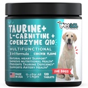 L-Carnitine ve Coenzyme Q10 (CoQ10) ile Köpekler için Taurine Supplement: Vet Endorsed For Enlarged Heart (DCM), Congestive Heart Başarısız, Taurine Deficiency: 3-in-1 | Dog Supplements- 120ct