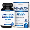 Turkesterone Supplement 500 mg (120 Capsules) - Stamina, Drive, Athletic Performance & Muscle Mass - (Ajuga Turkestanica Std. to 10% Turkesterone) (Similar to Ecdysterone) - Non-GMO & Vegan Capsules